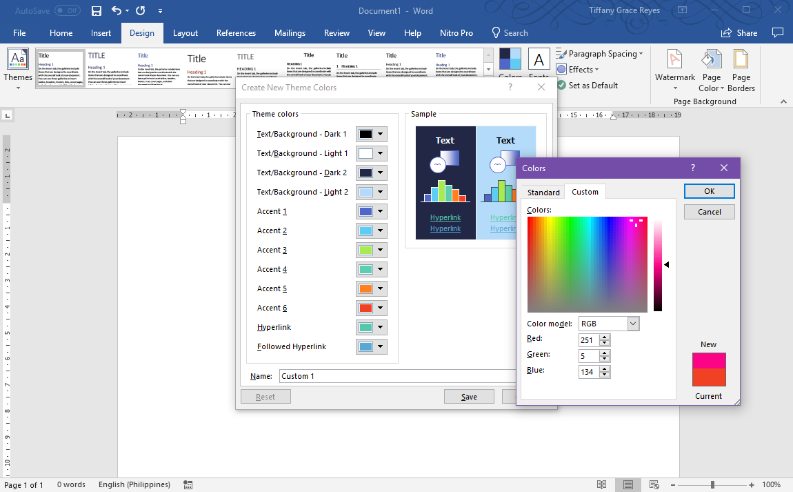 office 2016 for mac share color palette